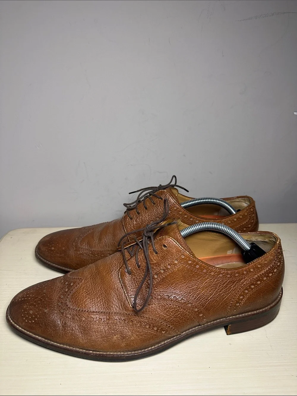 Cole Haan Lenox hill Men's Brown Leather Wingtip Dress Shoes